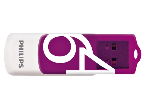 Een USB-stick 2.0 Philips vivid edition magic purple 64GB koop je bij VHK Kantoorartikelen