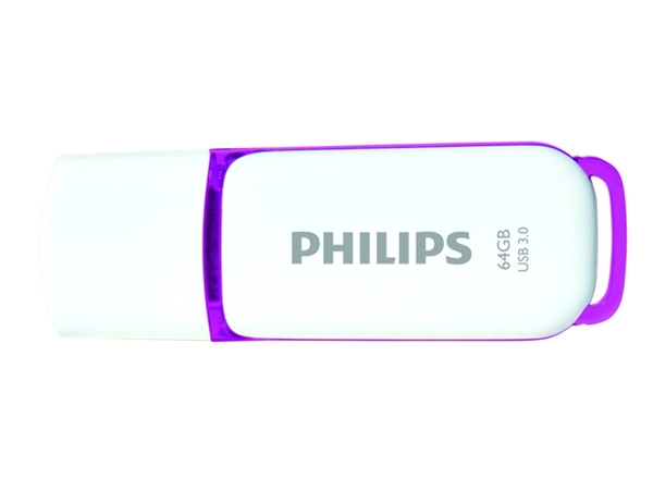 Een USB-stick 3.0 Philips Snow Edition Magic Purple 64GB koop je bij VHK Kantoorartikelen