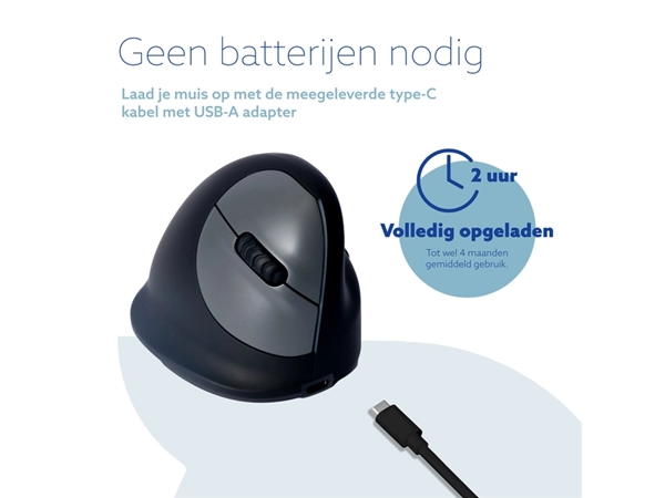 Een Muis R-Go Ergonomisch HE Break Wireless Rechts M koop je bij Continu Kantoor