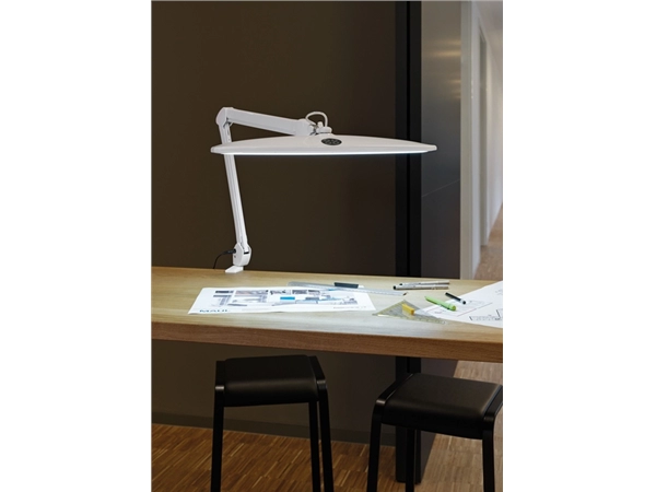 Een Werkpleklamp MAUL Work LED tafelklem dimbaar wit koop je bij Continu Kantoor