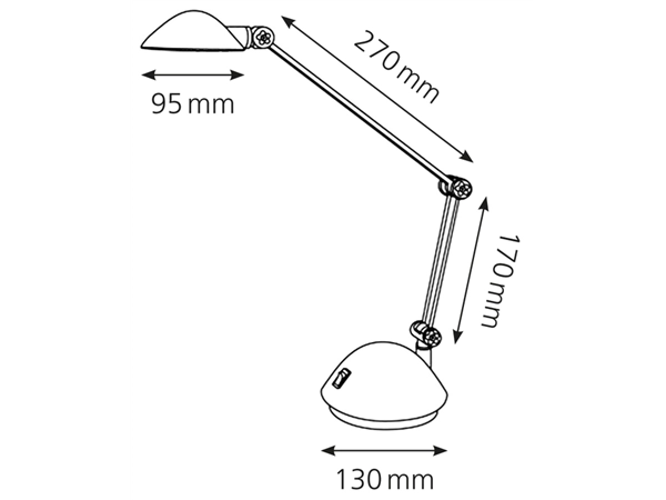 Een Bureaulamp Hansa led Space zwart koop je bij Continu Kantoor