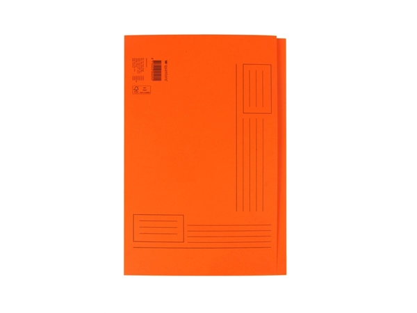 Een Vouwmap Quantore Folio ongelijke zijde 250gr oranje koop je bij VHK Kantoorartikelen