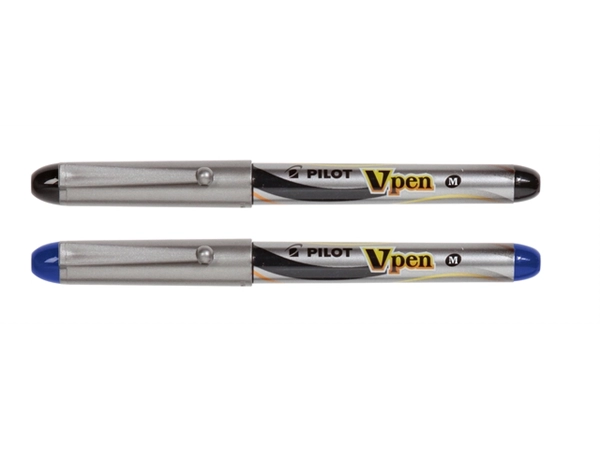 Een Vulpen Pilot Vpen medium zilver/blauw koop je bij VHK Kantoorartikelen