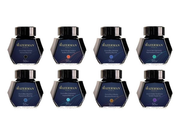 Een Vulpeninkt Waterman 50ml sereen blauw koop je bij VHK Kantoorartikelen