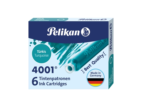 Een Inktpatroon Pelikan 4001 turquoise koop je bij Hoekmankantoorartikelen.nl