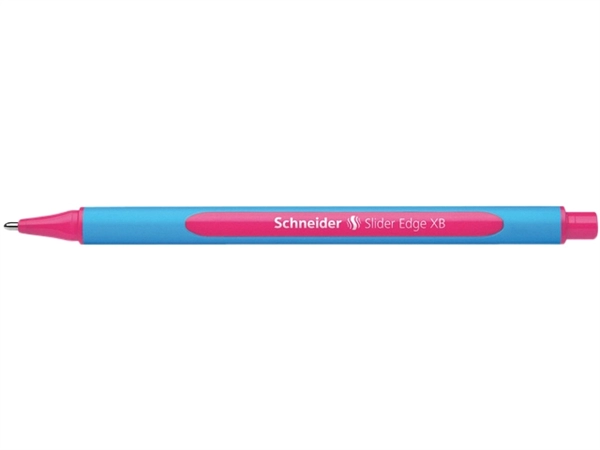 Een Balpen Schneider Slider Edge extra breed roze koop je bij Continu Kantoor