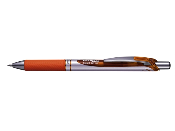 Een Gelschrijver Pentel BL77 Energel medium oranje koop je bij Hoekmankantoorartikelen.nl