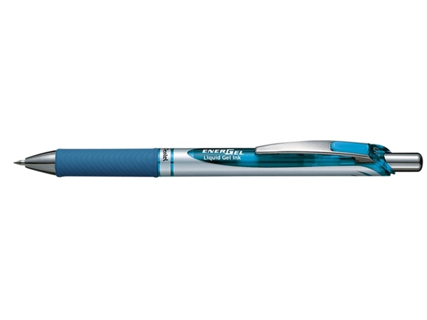 Een Gelschrijver Pentel BL77 Energel medium lichtblauw koop je bij Continu Kantoor