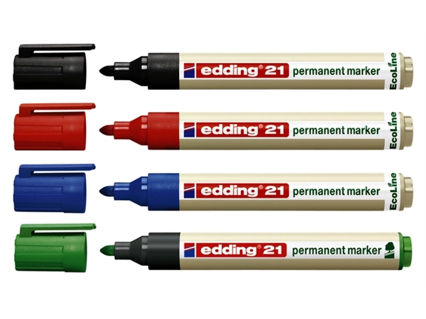 Een Viltstift edding 21 Ecoline rond assorti 1.5-3mm doos à 4st koop je bij VHK Kantoorartikelen