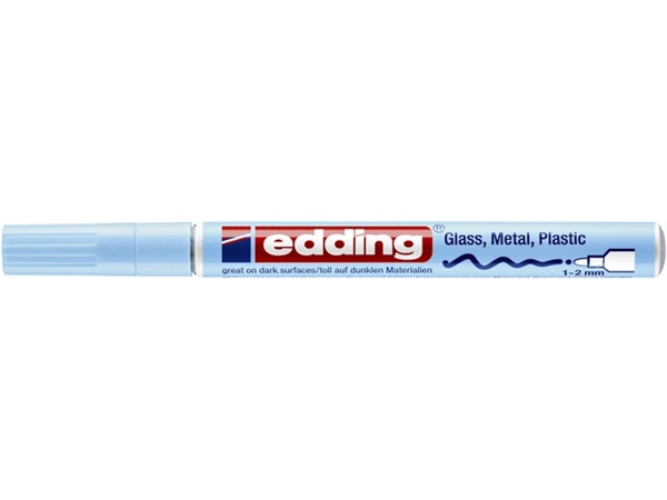 Een Viltstift edding 751 lakmarker rond 1-2mm pastel blauw koop je bij Continu Kantoor