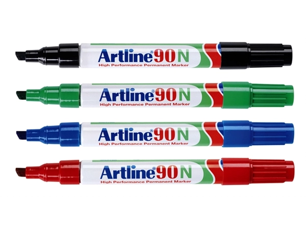 Een Viltstift Artline 90 schuin 2-5mm groen koop je bij VHK Kantoorartikelen