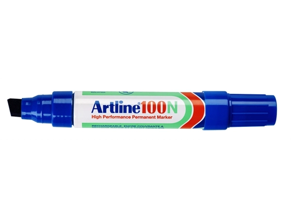 Een Viltstift Artline 100 schuin 7.5-12mm blauw koop je bij Continu Kantoor