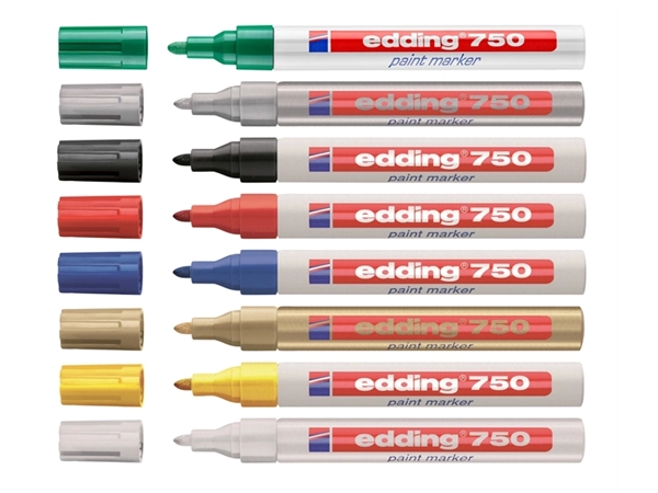 Een Viltstift edding 750 lakmarker rond 2-4mm wit blister à 1 stuk koop je bij Hoekmankantoorartikelen.nl