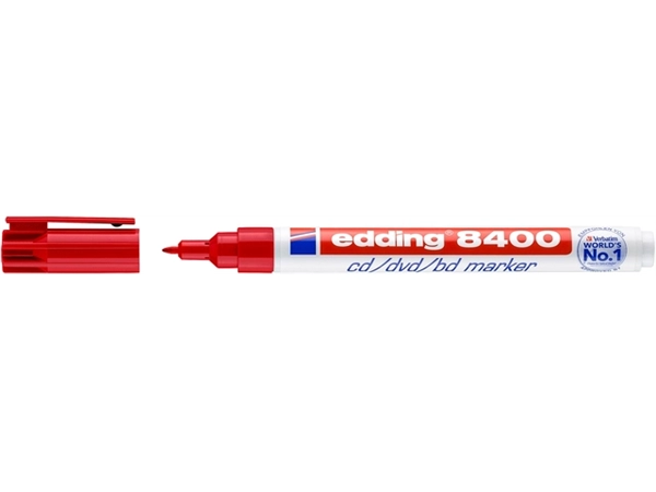 Een Cd marker edding 8400 rond 0.5-1.0mm rood koop je bij VHK Kantoorartikelen