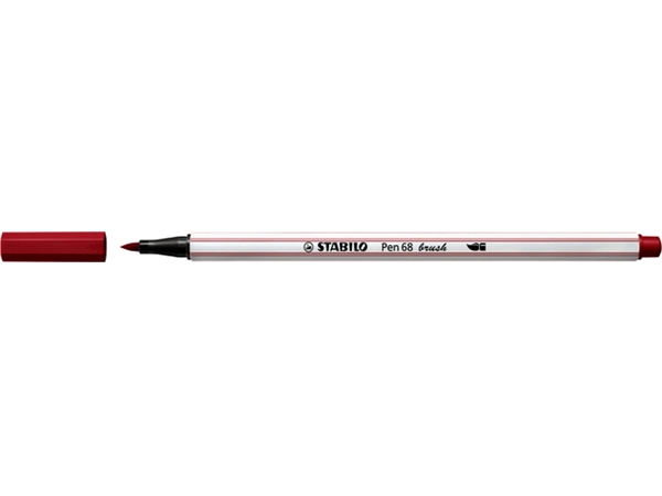 Een Brushstift STABILO Pen 568/50 donkerrood koop je bij VHK Kantoorartikelen