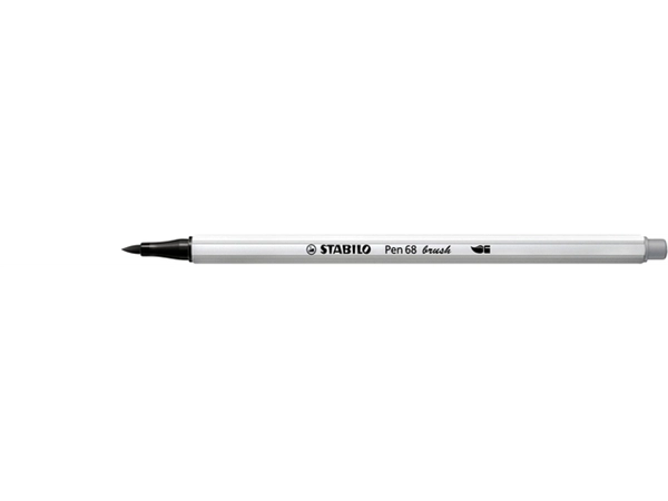 Een Brushstift STABILO Pen 568/95 koudgrijs koop je bij VHK Kantoorartikelen