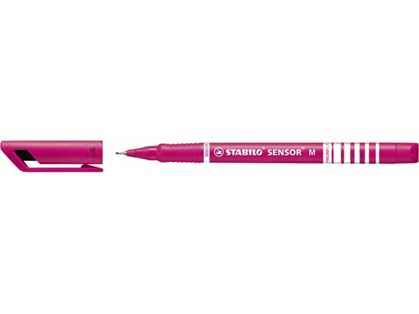 Een Fineliner STABILO Sensor 187/56 medium roze koop je bij Continu Kantoor