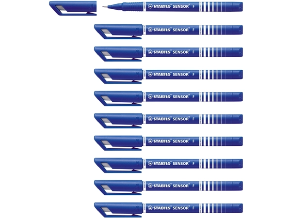 Een Fineliner STABILO Sensor 189/41 fijn blauw koop je bij VHK Kantoorartikelen