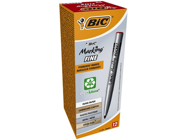 Een Viltstift Bic 1445 ecolutions rond fijn rood koop je bij VHK Kantoorartikelen