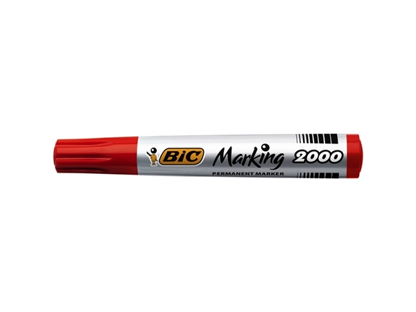 Een Viltstift Bic 2000 ecolutions rond large rood koop je bij Continu Kantoor