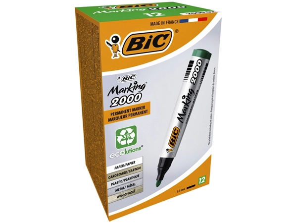 Een Viltstift Bic 2000 ecolutions rond large groen koop je bij VHK Kantoorartikelen