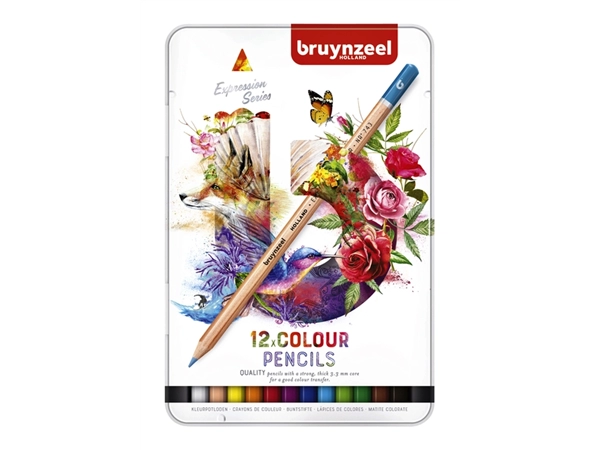 Een Kleurpotloden Bruynzeel Expression colour blik à 12 stuks assorti koop je bij VHK Kantoorartikelen