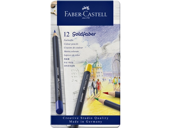 Een Kleurpotloden Faber-Castell Goldfaber assorti blik à 12 stuks koop je bij VHK Kantoorartikelen