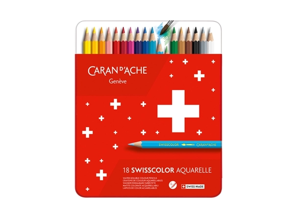 Een Kleurpotloden Caran d'Ache Swisscolor aquarel 18stuks ass. koop je bij VHK Kantoorartikelen