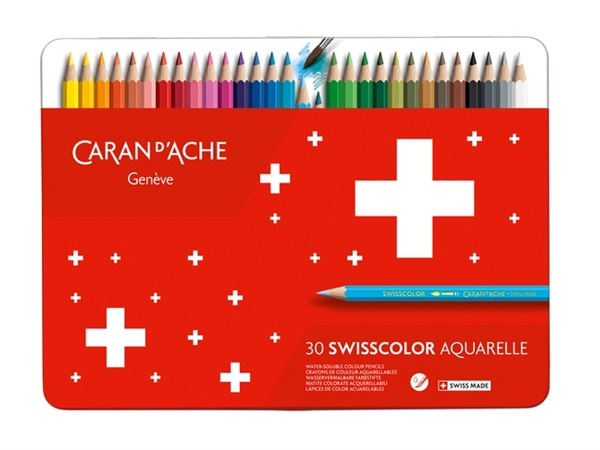 Een Kleurpotloden Caran d'Ache Swisscolor aquarel 30stuks ass. koop je bij VHK Kantoorartikelen