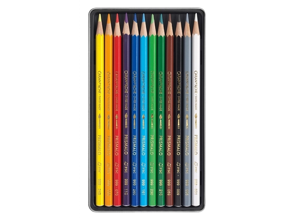 Een Kleurpotloden Caran d'Ache Prismalo 12stuks assorti koop je bij Continu Kantoor