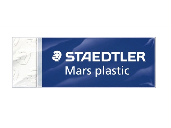 Een Gum Staedtler Mars 52650 65x23x10mm potlood wit koop je bij Continu Kantoor