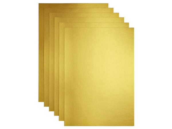 Een Kopieerpapier Papicolor A4 120gr 6 vel metallic goud koop je bij Hoekmankantoorartikelen.nl