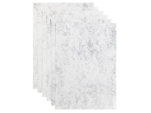 Een Kopieerpapier Papicolor A4 200gr 6 vel marble grijs koop je bij Hoekmankantoorartikelen.nl