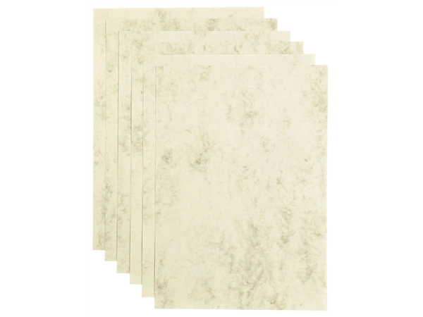 Een Kopieerpapier Papicolor A4 200gr 6 vel marble ivoor koop je bij Hoekmankantoorartikelen.nl