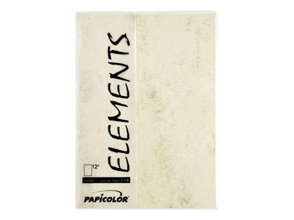 Een Kopieerpapier Papicolor A4 90gr 12 vel marble ivoor koop je bij Continu Kantoor