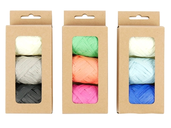 Een Lint raffia assorti: oranje, groen & roze koop je bij Hoekmankantoorartikelen.nl