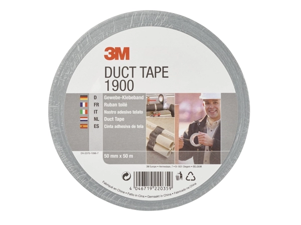 Een Duct tape 3M 1900 50mmx50m zilver koop je bij Hoekmankantoorartikelen.nl