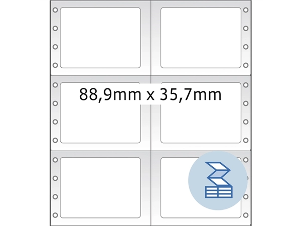 Een Etiket HERMA 8220 88.9x35.7mm 2-baans wit 8000stuks koop je bij Continu Kantoor