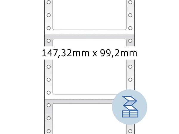 Een Etiket HERMA 8292 147.3x99.2mm 1-baans wit 3000stuks koop je bij Continu Kantoor