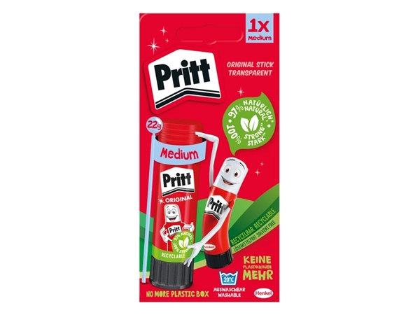 Een Lijmstift Pritt Stick Original 22gr op blister koop je bij Hoekmankantoorartikelen.nl