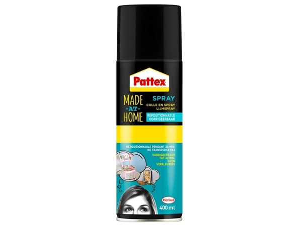 Een Spuitlijm Pattex hobby spuitbus non-permanent 400ml koop je bij Clippz! Office Supplies