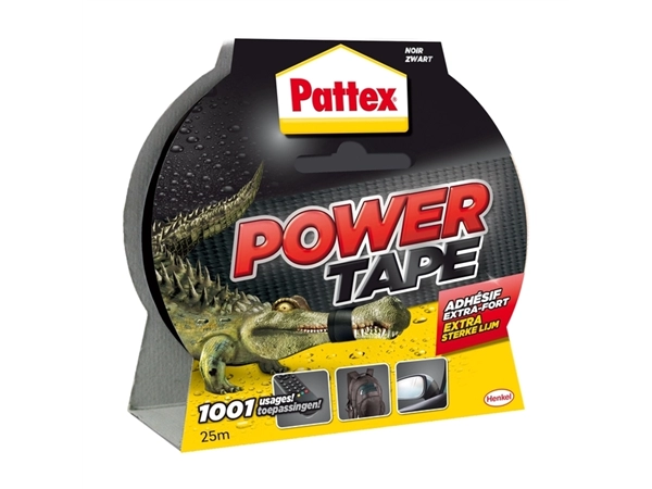 Een Plakband Pattex Power Tape 50mmx25m zwart koop je bij Boek- en kantoorvakhandel Reterink