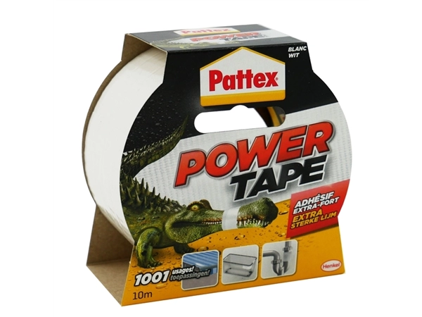 Een Plakband Pattex Power Tape 50mmx10m wit koop je bij Boek- en kantoorvakhandel Reterink