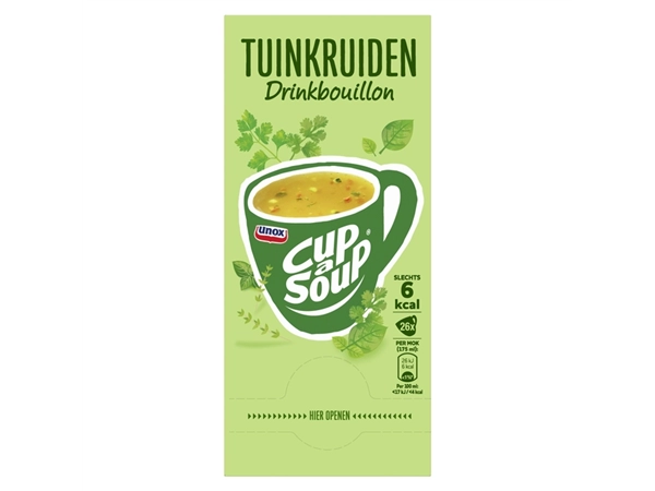 Een Cup-a-Soup Unox heldere bouillon tuinkruiden 26x175ml koop je bij Continu Kantoor