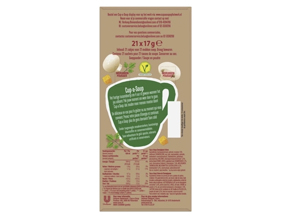 Een Cup-a-Soup Unox champignon crème 21x175ml koop je bij Continu Kantoor