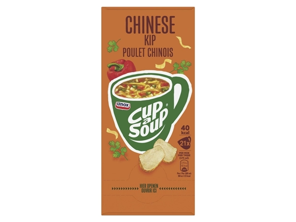 Een Cup-a-Soup Unox Chinese kip 21x175ml koop je bij Continu Kantoor