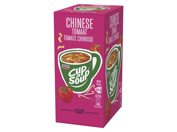 Een Cup-a-Soup Unox Chinese tomaten 21x175ml koop je bij Continu Kantoor