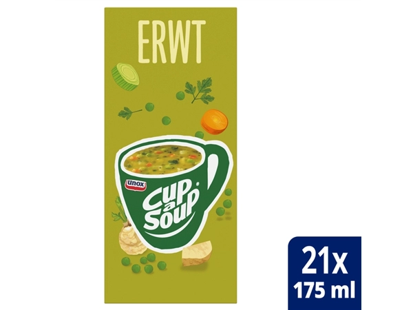 Een Cup-a-Soup Unox erwtensoep 21x175ml koop je bij Hoekmankantoorartikelen.nl