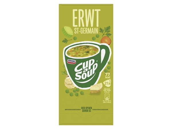 Een Cup-a-Soup Unox erwtensoep 21x175ml koop je bij Continu Kantoor