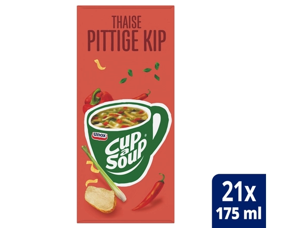 Een Cup-a-Soup Unox Thaise pittige kip 21x175ml koop je bij Hoekmankantoorartikelen.nl